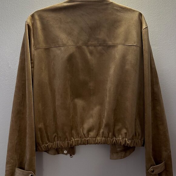 Zara faux suede jacket bomber - New without tag - size XL - Picture 2 of 11